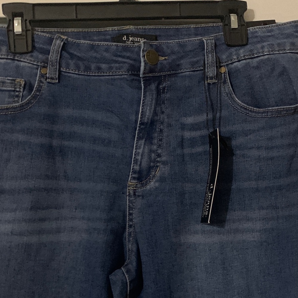 d. jeans Women's Straight Leg Blue Jeans - Picture 4 of 5